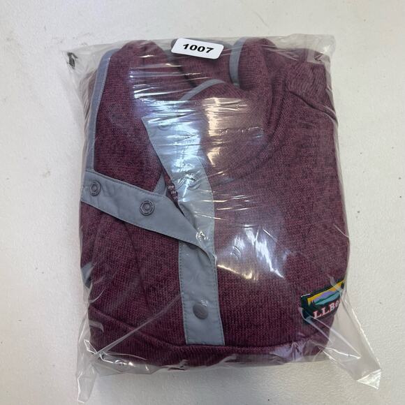 L.L. Bean Maroon Quarter Snap Pullover Sweater Misses Medium Reg - Picture 10 of 10